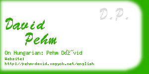 david pehm business card
